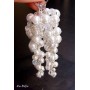 Svadobné náušnice Biele perličky
